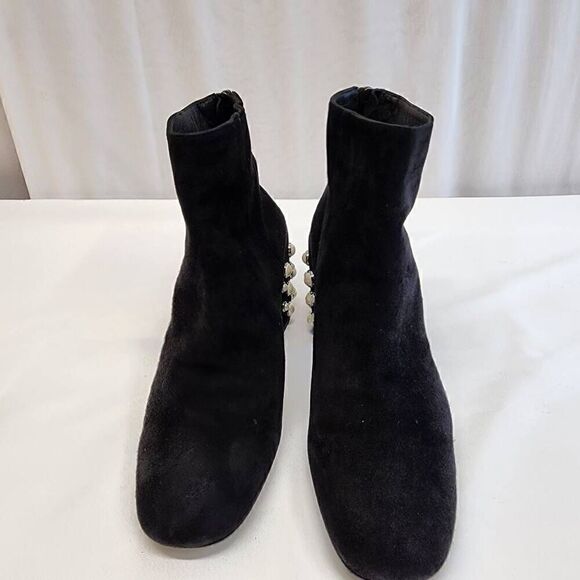 Stuart Weitzman Size 5.5 Pearl Bacari Black Suede Boots K - Picture 3 of 11